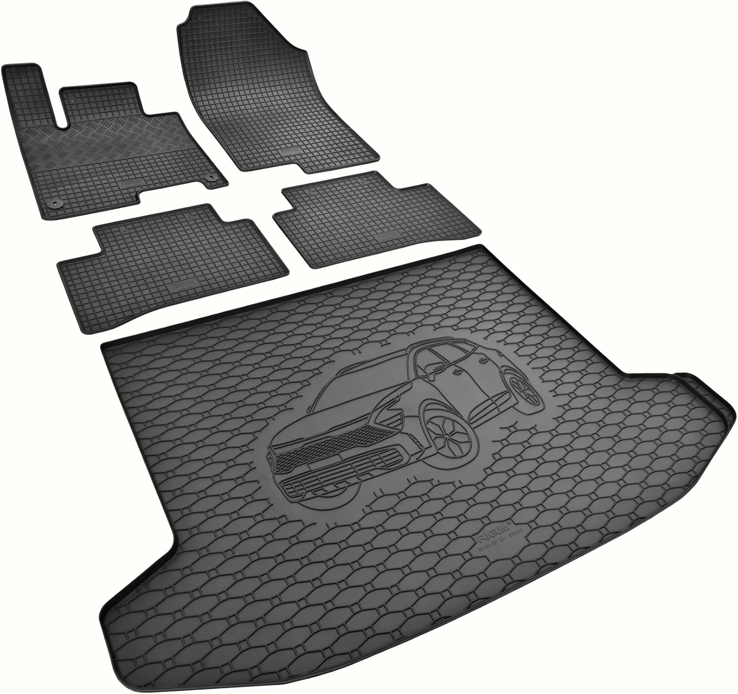 DEDC 4Pcs Bloc De Caoutchouc Pour Cric Tampon Cric Hyaulique 75x35mm