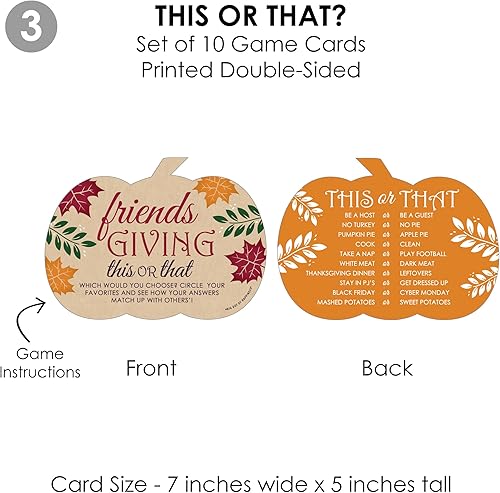 Miniatura 6 de Big Dot of Happiness Friends Thanksgiving Feast - 4 juegos de fiesta de amigos - 10 cartas cada uno - Paquete Gamerific