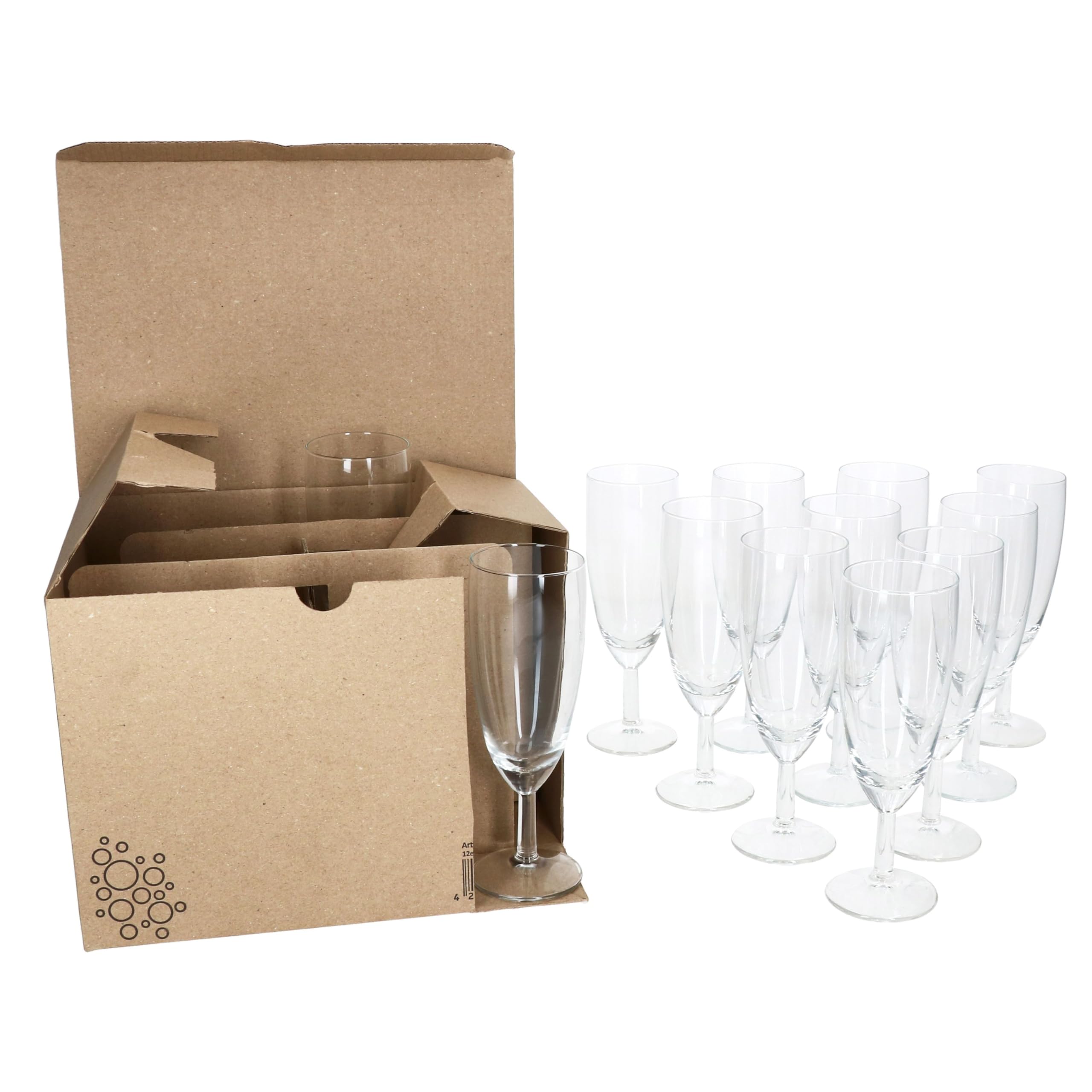 MamboCat 120er Set Royal Sektgläser I 140ml, Höhe 16cm I modernes klares Sektglas mit Fuß I Sektflöte für Prosecco, Champagner & Co I transparente Gläser für Hochzeit, Partys, Geburtstage
