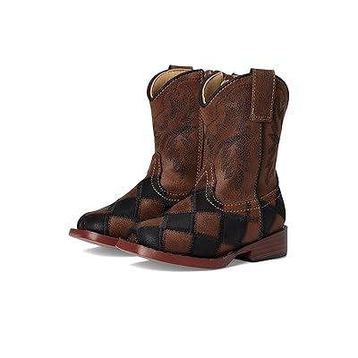 Roper Kids Bird Blocks (Toddler) Cowboy Boots Black