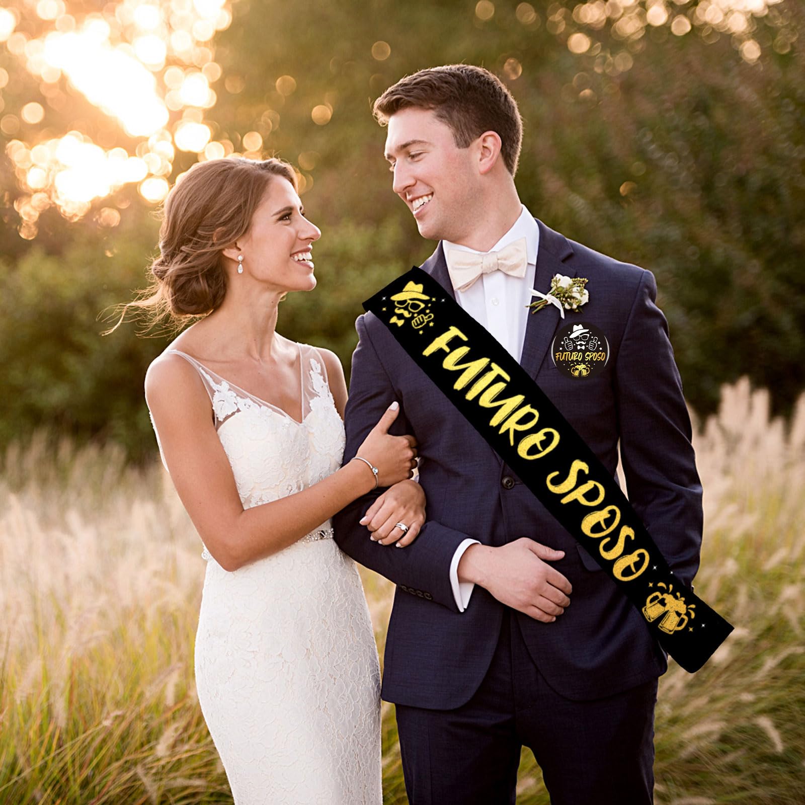 Set 13 Pezzi Addio Celibato HOWAF - Fascia E Spille Per Sposo E Amici - Foto 2