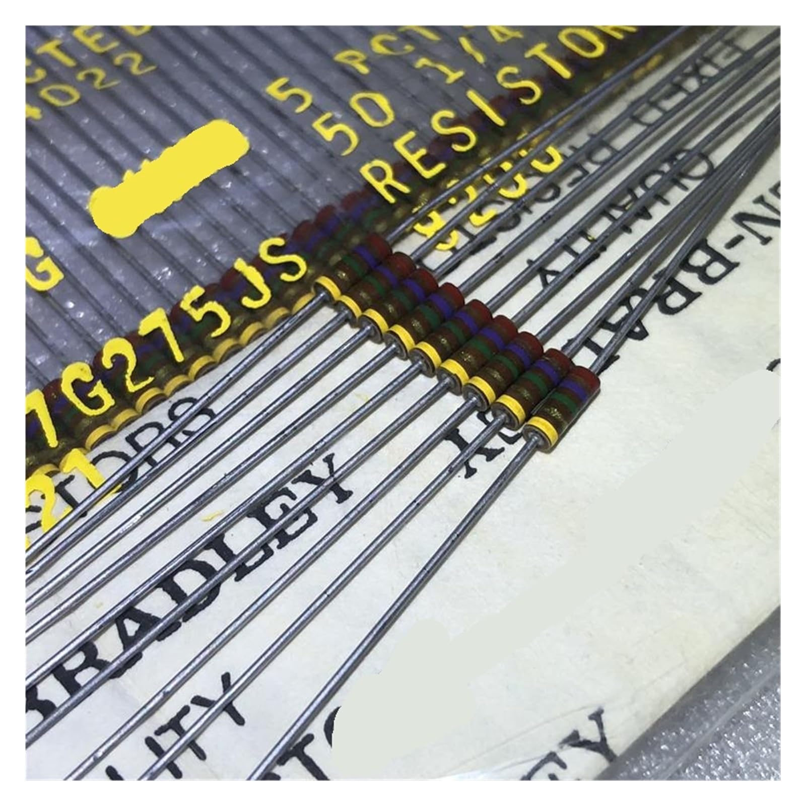 LEOTNNDQ 10pcs AB1/4W 2.7M 2.7M Audio Resistors 10pcs