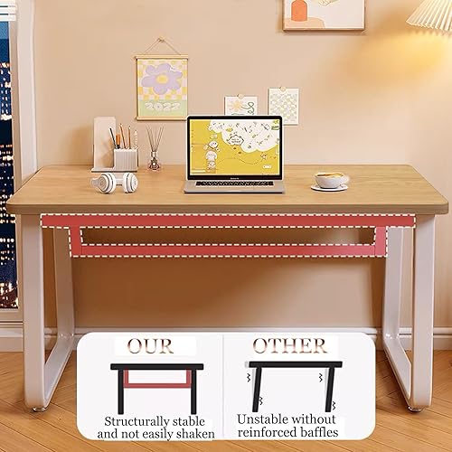 Miniatura 2 de Escritorio moderno de 31.5 pulgadas, mesa de computadora de estilo simple, escritorio de oficina industrial, mesa de oficina natural