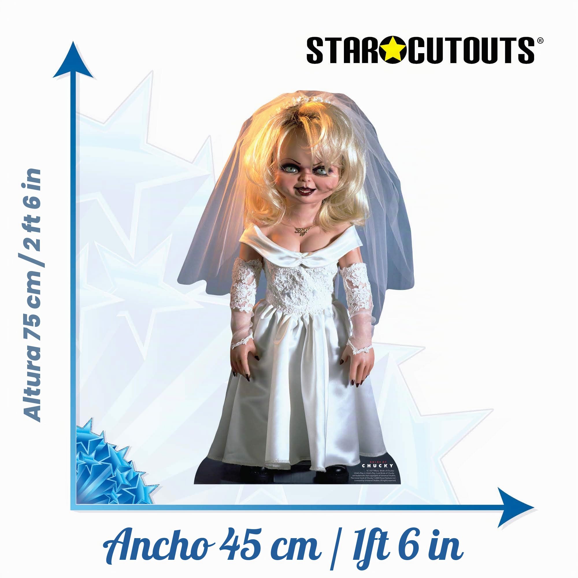 Star Cutouts SC1307 Tiffany Bride of Chucky - Muñeco de cartón para niños