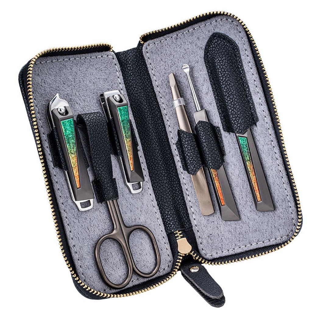 YJYJY Home Portable Nail Art Diagonal Pliers Manicure Tools 6-piece Clippers Set Stainless Steel Scissors