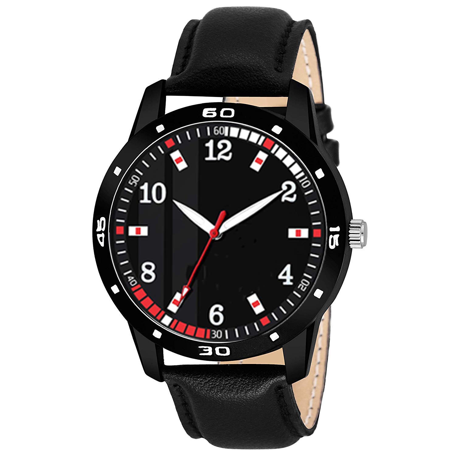 HORCHIS Casual Analog Black Dial Mens Leather Watch-HORC_ENT_11341 (B08BG45GWZ) Amazon Price History, Amazon Price Tracker