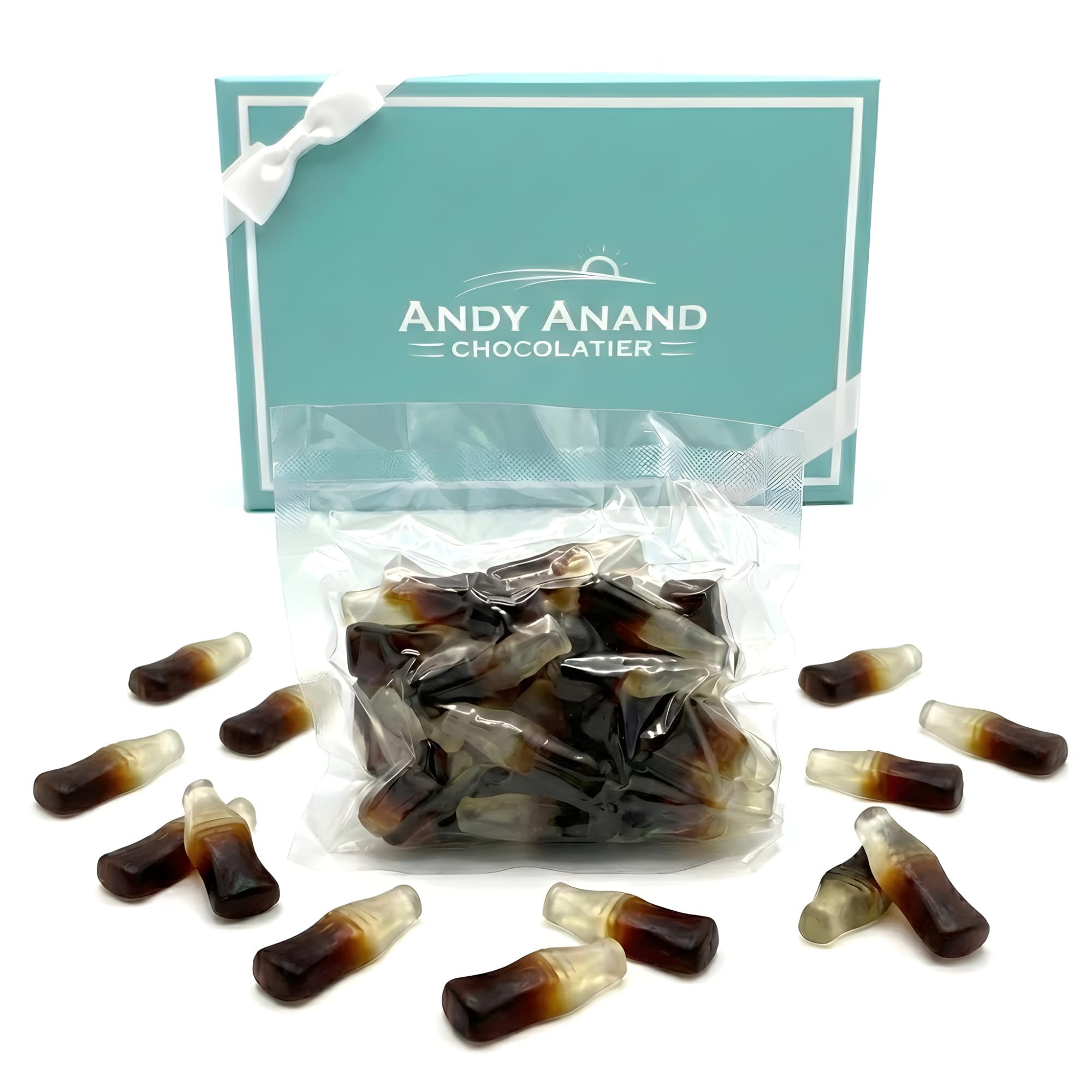 Andy Anand Sugar Free Cola Gummies - Chewy, Fruity, Gluten Free Candy Made in Europe, Snacking, Perfect for Parties | Perfect for Chocolate Lovers, Movie Nights and Everyday Indulgence (38 Pcs 7 Oz)