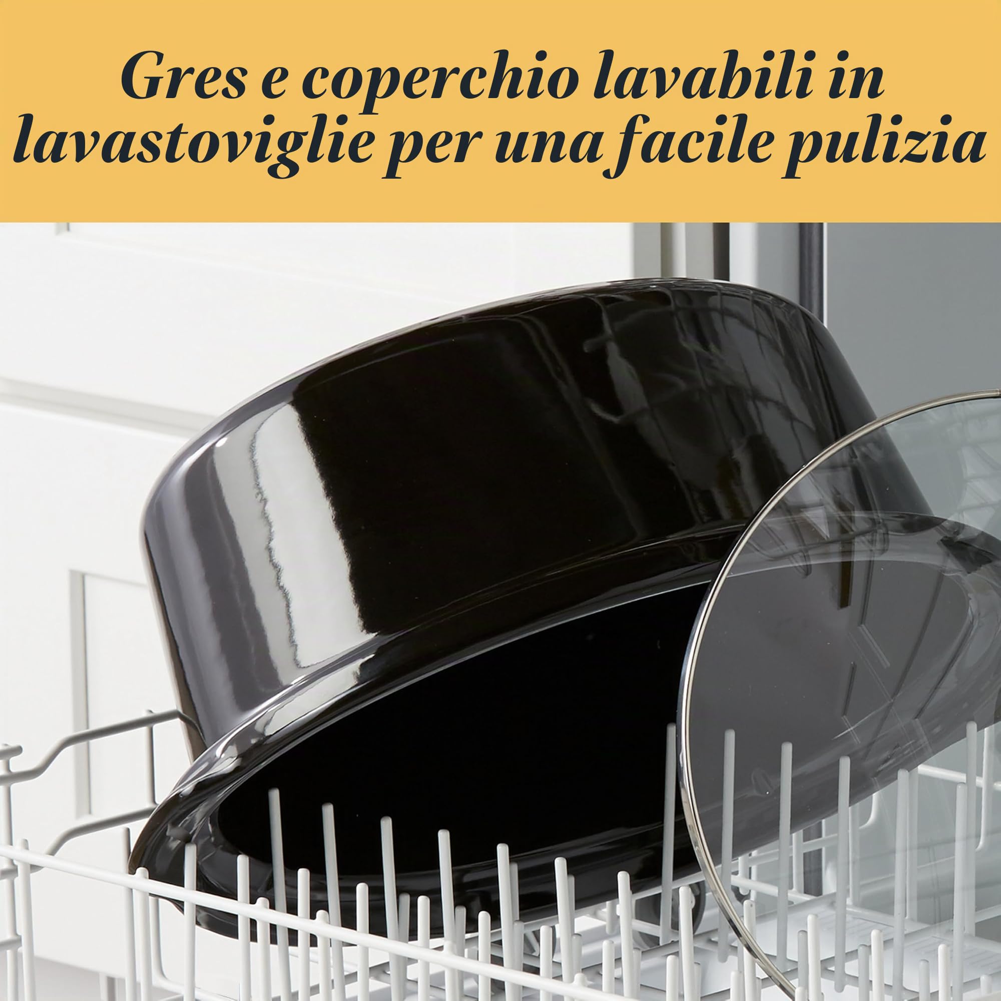 Crockpot Slow Cooker con regolazione automatica del calore e ricettario, in acciaio inox, nero