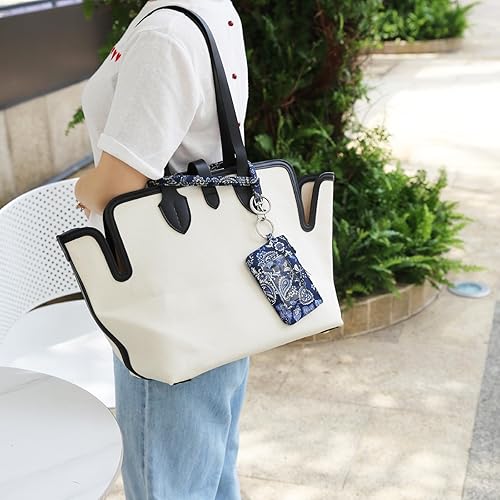 Miniatura 5 de WONDERFUL FLOWER Cartera con cordón para mujer, soporte para tarjetas de identificación, cordones para insignias de identificación, funda de