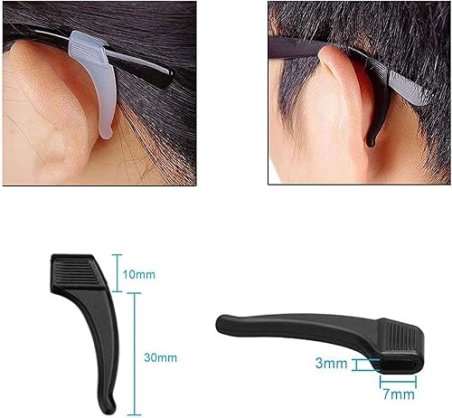 Miniatura 4 de MOLDERP 20 pares de sujetadores de correa para gafas deportivas para niños y adultos, retenedor de gafas, soporte antideslizante de silicona