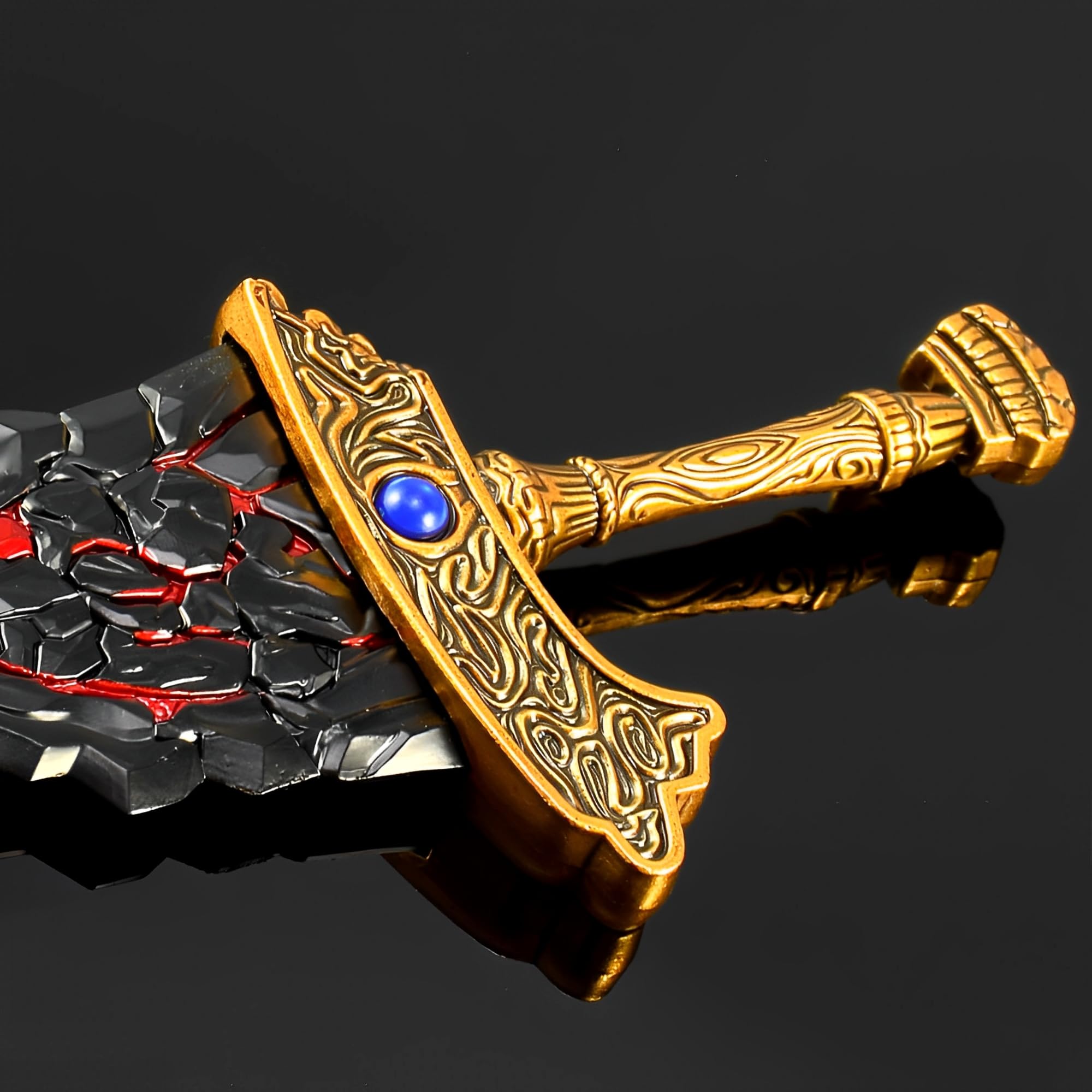 Modelo de exposición, Espada Negra de Maliketh, Modelo Totalmente metálico, Embalaje 30 cm/11,8 Pulgadas, colección for Amantes los Videojuegos