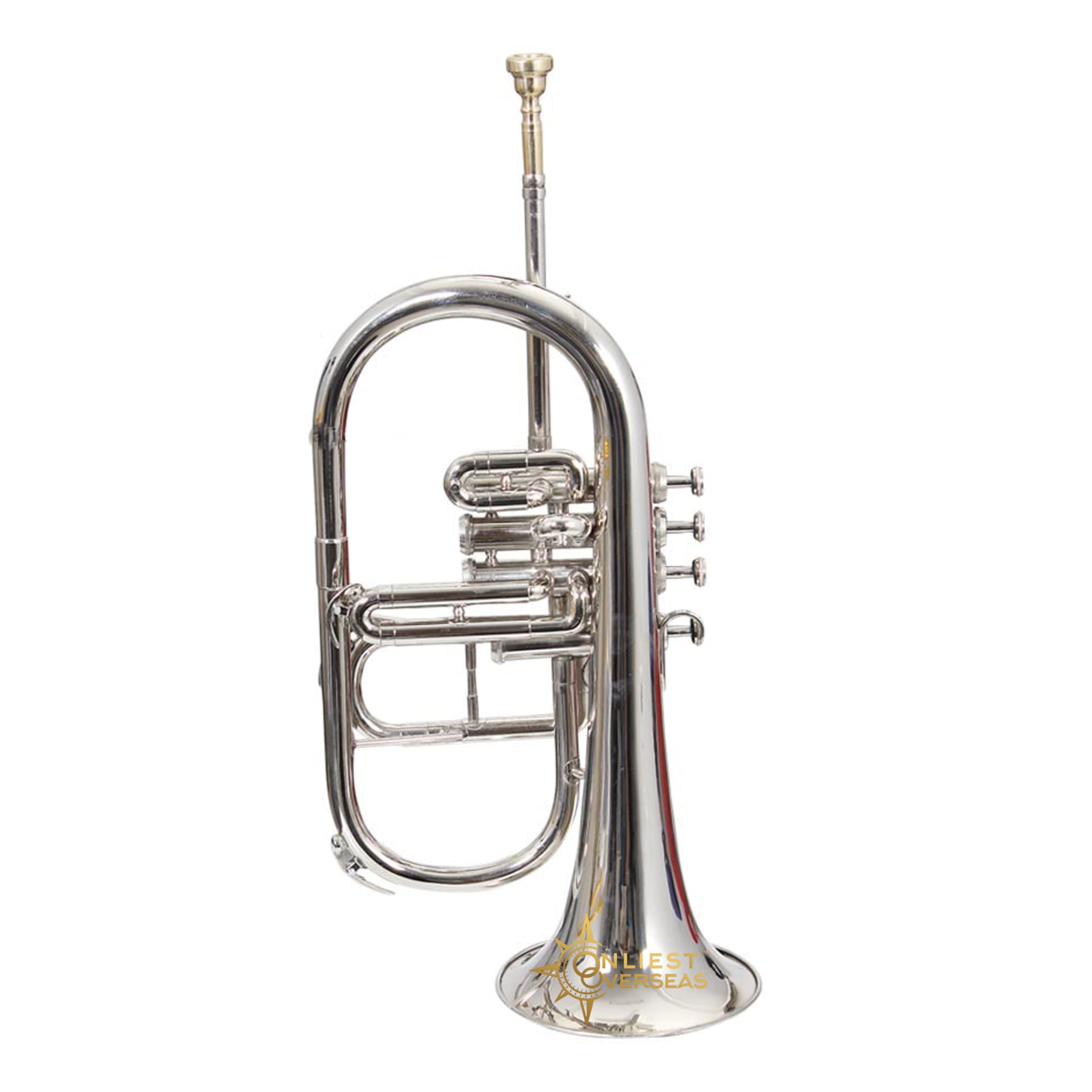 Flugel Horn - Instrumento de latón de 4 válvulas con tono cálido, válvulas suaves, para músicos y estudiantes.