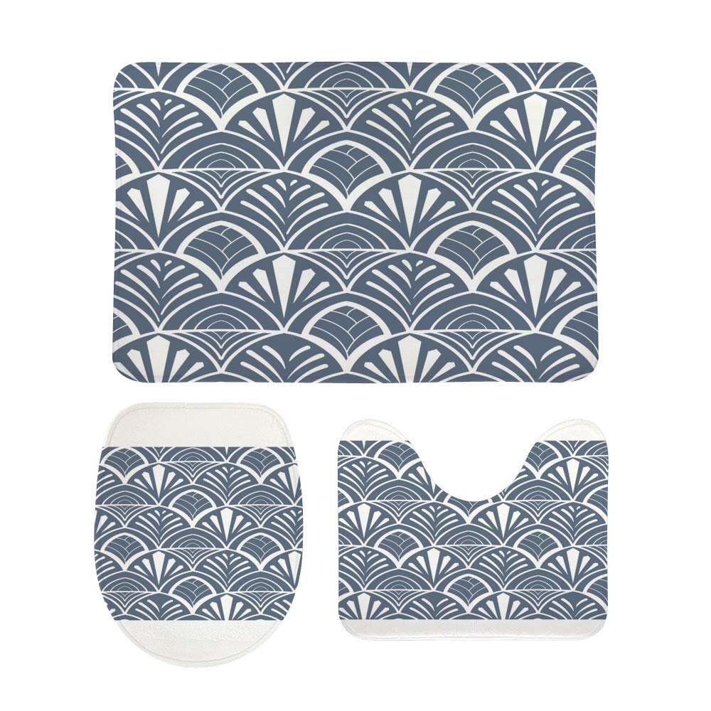 Tapis de salle de bain lavables lot ensemble tapis de contour U housse WC