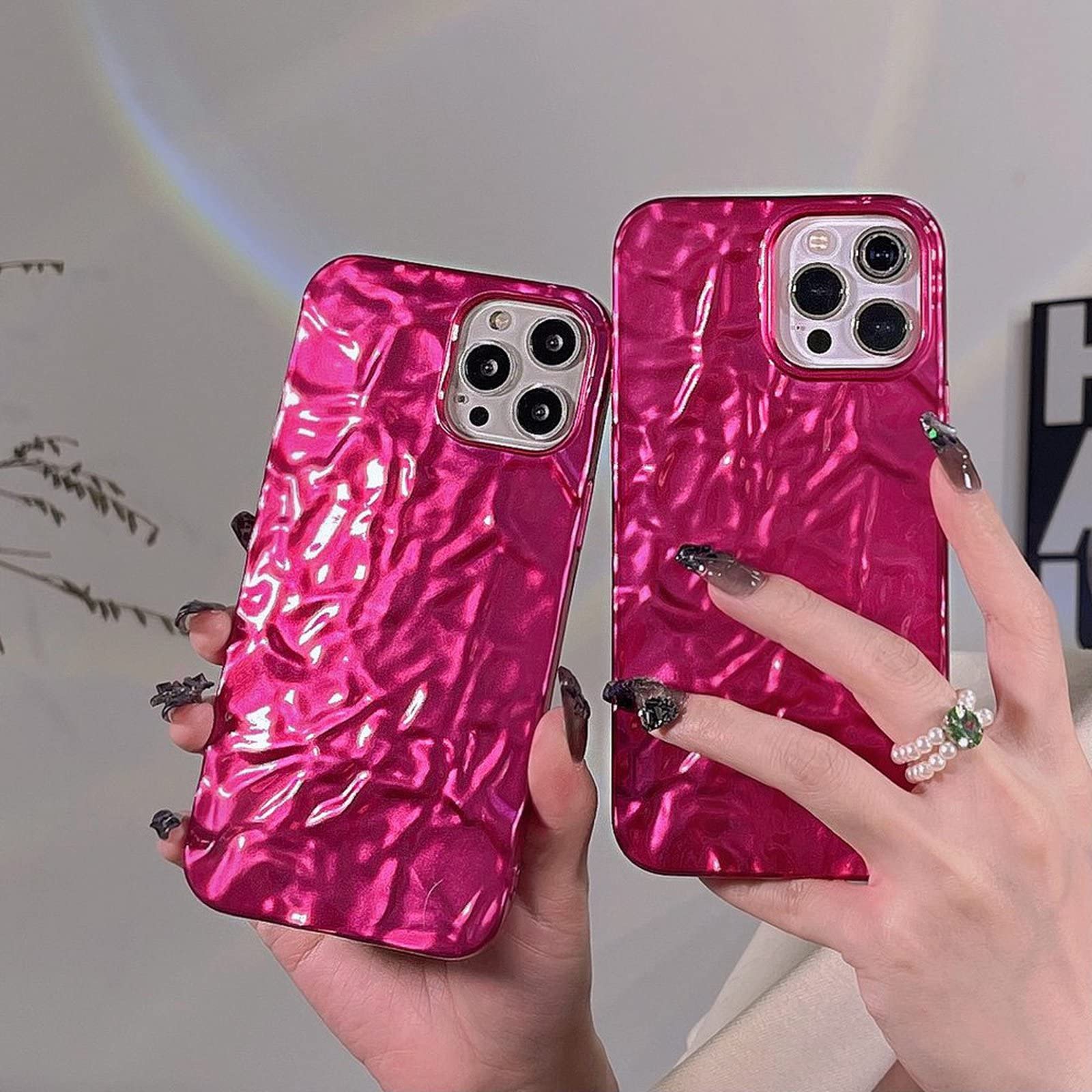ハンドメイドプリーツデザインバッグ＆携帯ケース Amazon.co.jp: QziyanD シルバー 3D プリーツひだケース for