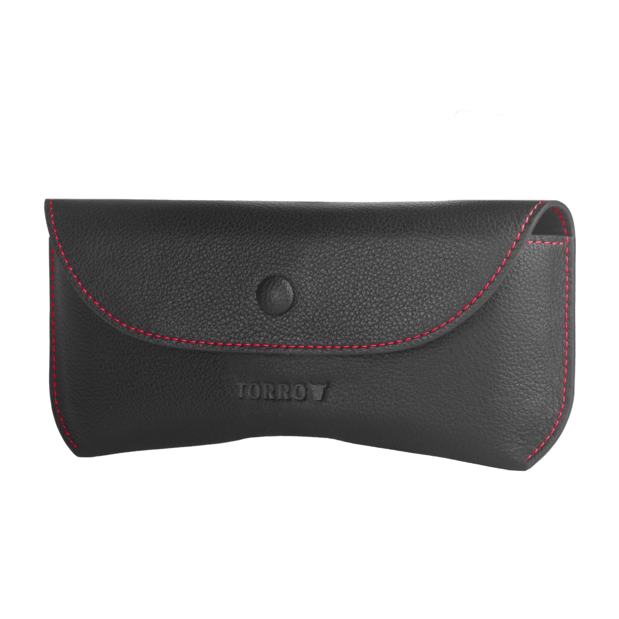 Glasses Case – Genuine Leather Soft Glasses/Sunglasses Case with Microfibre Lining and Nose Bridge Support