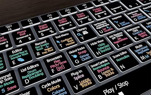 Miniatura 5 de KB Covers Logic Pro Teclado retroiluminado de aluminio con accesos directos - Edición con cable compatible con MacOS para producción de música -