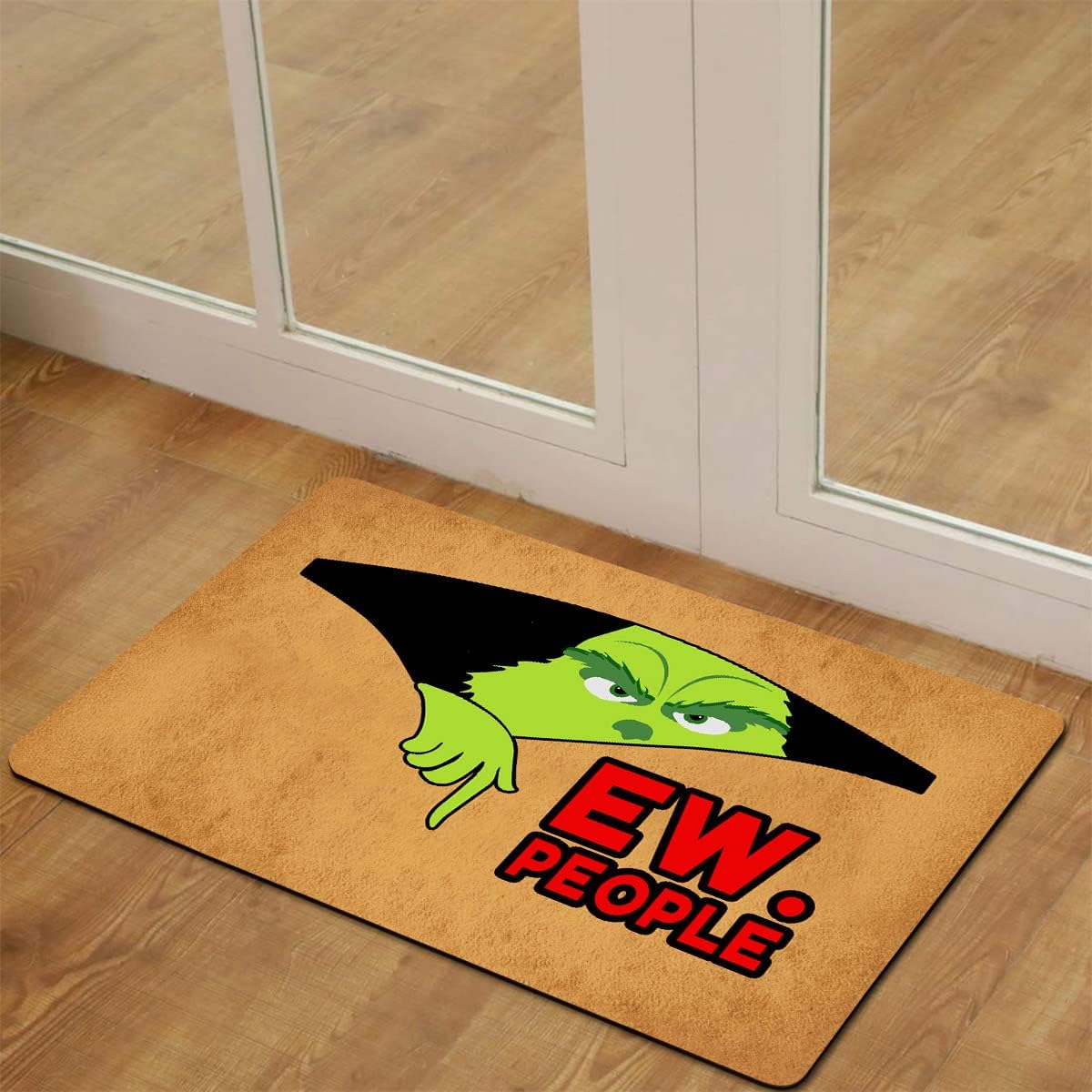 Funny Doormat EW People Non-Slip Outdoor/Indoor Rubber Door Mats for Front Door/Garden/Kitchen/Bedroom 23.6" x 15.7"…