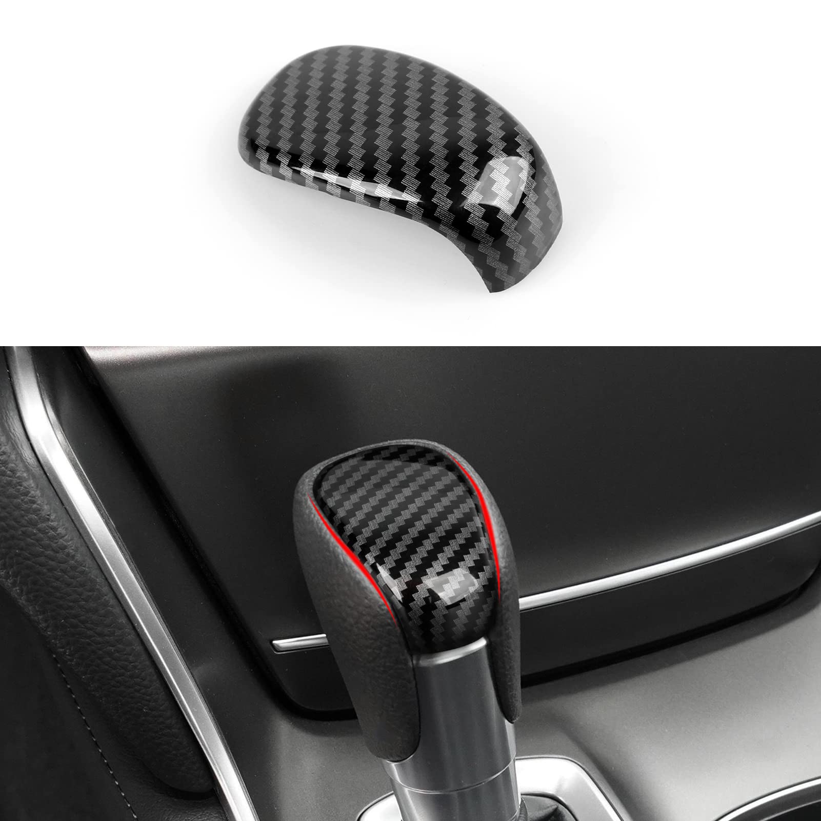 Car Gear Shift Konb Trim Decals for 2018-2022 Honda Accord 10th Gen Accessories ABS Carbon Fiber Stickers