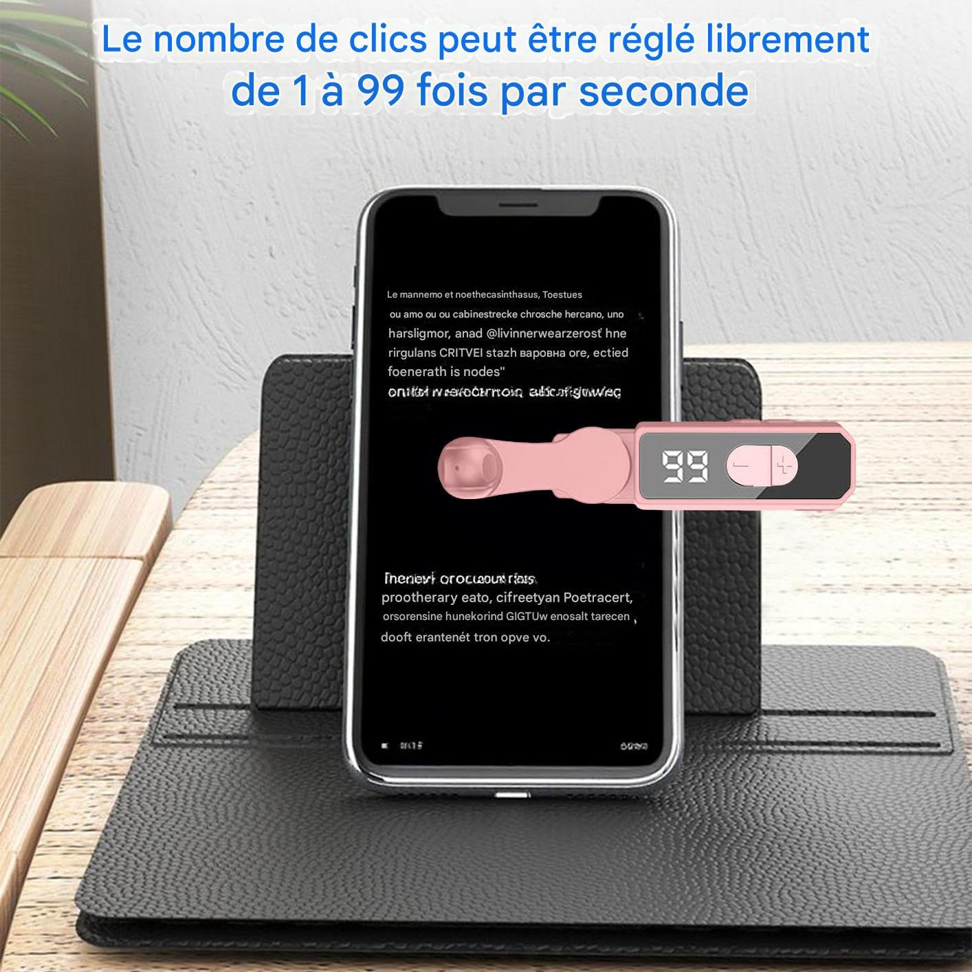 Phone Clicker - Cliqueur Automatique Intelligent pour Écran | Accessoire Téléphone pour Saisie Données Bureau Jeux Tests Logiciels Récompenses Navigation Web Lecture Vidéo Étudiants