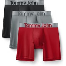 Tommy John Mens Sport Micro 6" Mid-Length Boxer Brief Underwear, 3-Pack