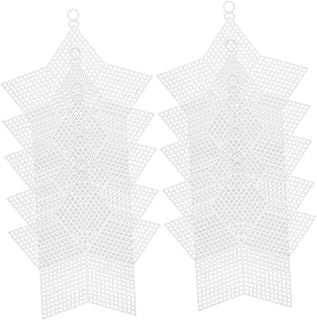 VILLCASE Star Shape Canvas Mesh Star Embroidery Yarn Mesh Sheets Plastic Mesh Sheets DIY