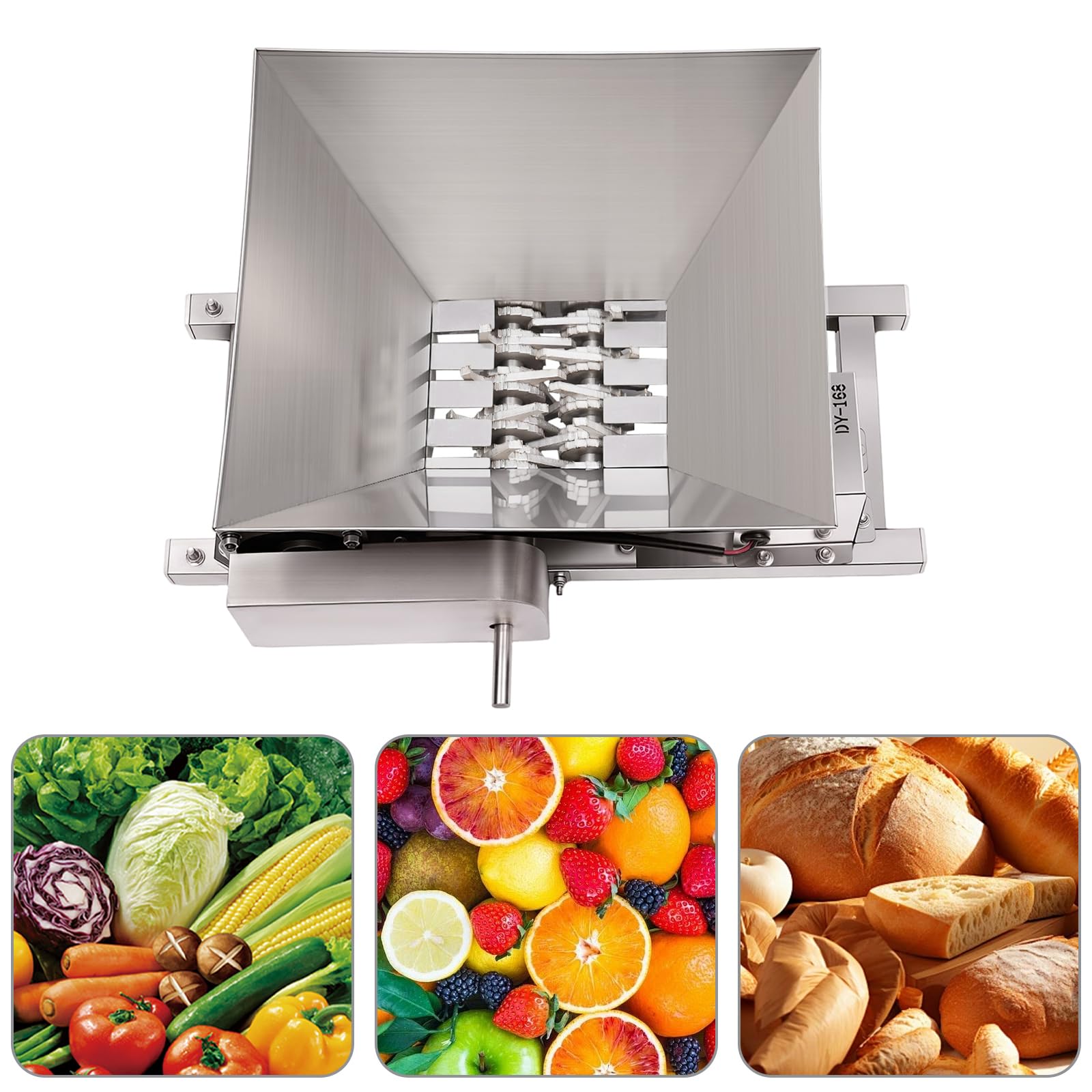 4L Elektrische Obstmühle Maischemühle,60W Motor, 44 lbs/h Kapazität | Levkitch Traubenmühle Obsthäcksler Brot Zerkleinerungsmaschine,Obstpresse für Mahlen von Obst Brot und braunem Zucker