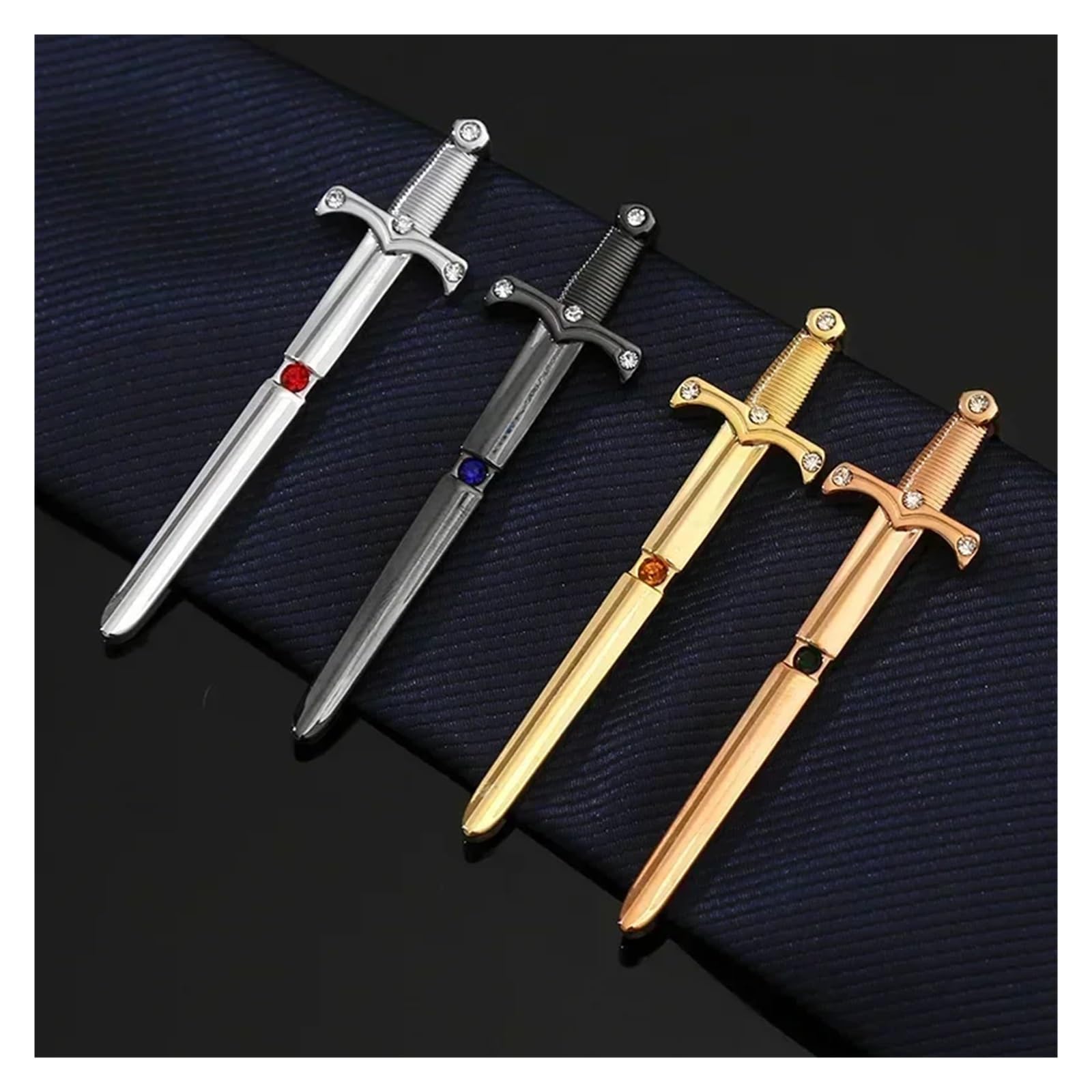 Fermacravatta Personalità Uomo Business Banchetto Festa Camicia formale Accessori cravatta Semplici clip for cravatte in cristallo