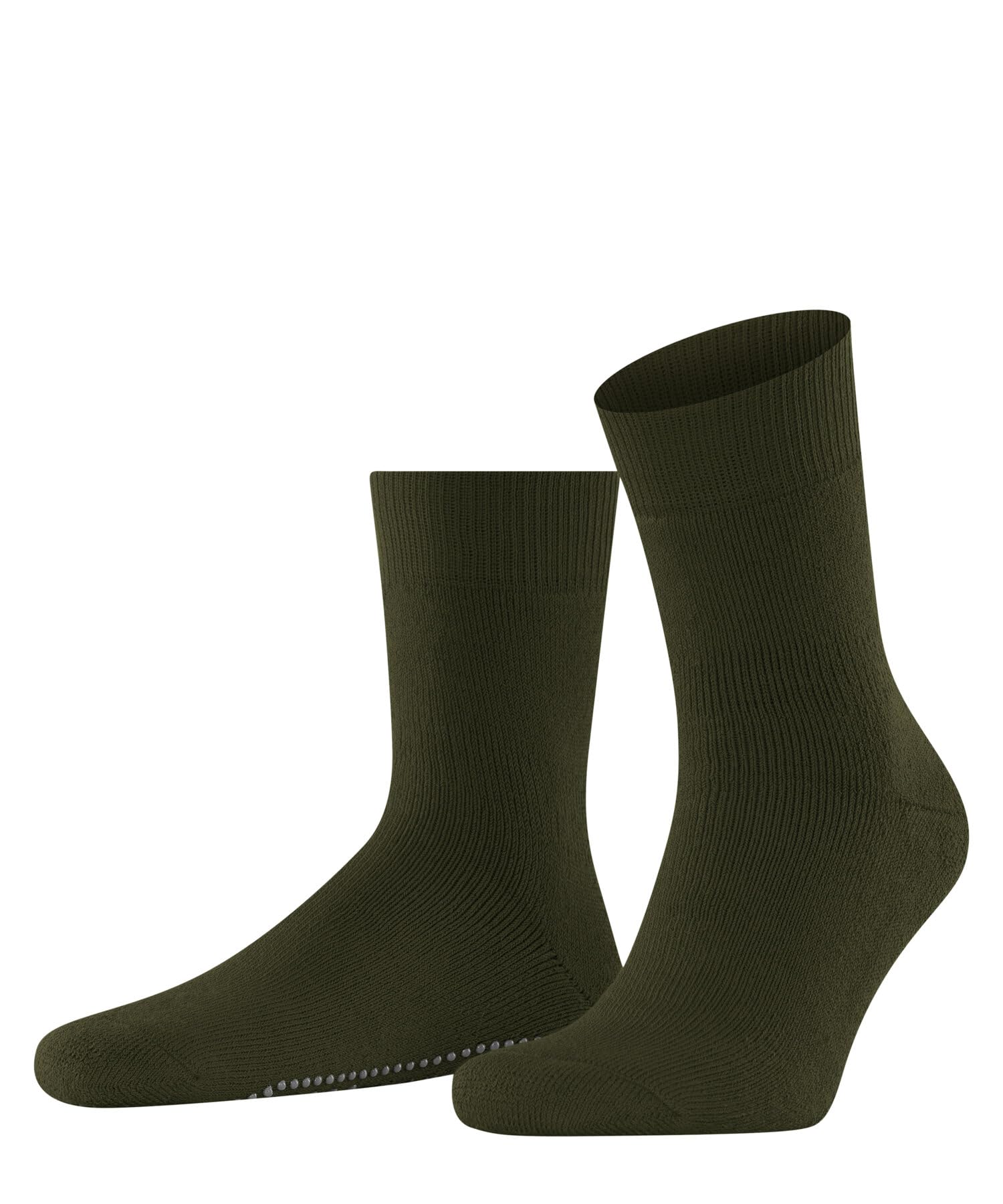 FALKE Herren Stoppersocken Homepads M HP Wolle Baumwolle rutschhemmende Noppen 1 Paar, Grün (Artichoke 7436), 39-42