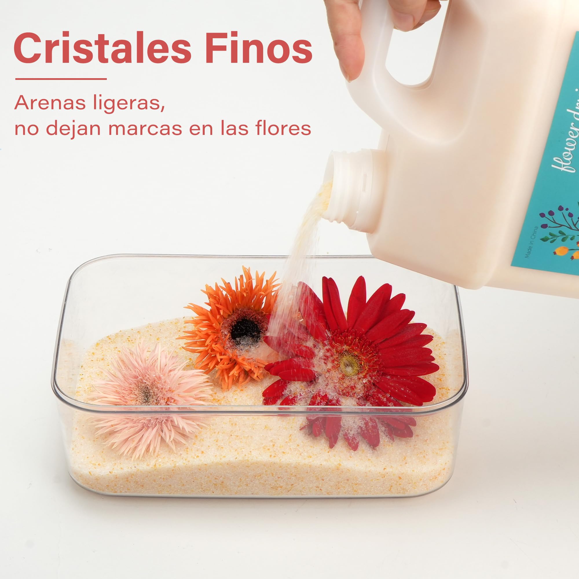 LotFancy Gel de Sílice para Secar Flores, Cristales de Sílice que Indican el Color de 6 Libras (2.72KG) para Almacenamiento de Ramos de Boda