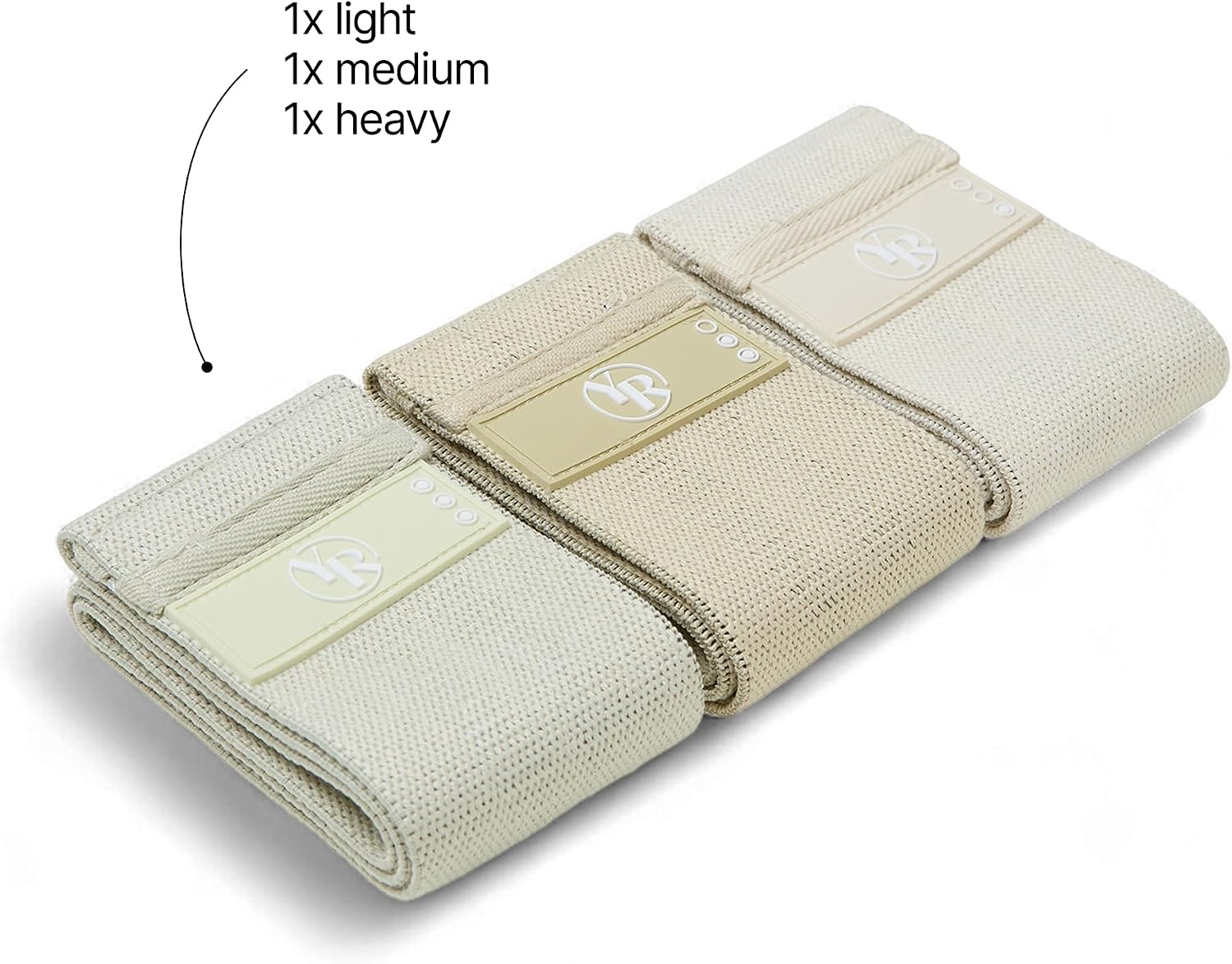 Fabric Booty Bands Set, 3 Resistance Levels for Pilates image 4