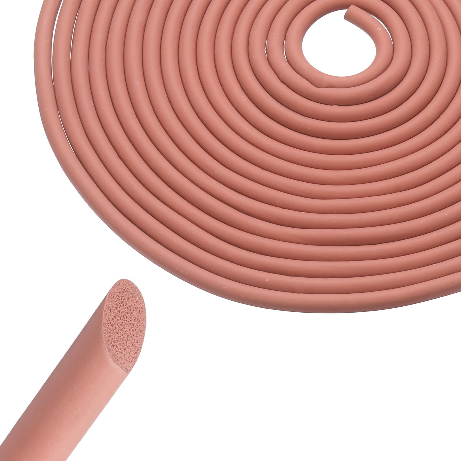 sourcing map Backer Rod, 6mm x 5m Thick Silicone Rubber Foam Caulk Saver, Weather Strip Seal for Sealing Concrete Gaps, Expansion Joints, Crack Filling, Doors, Windows, Red