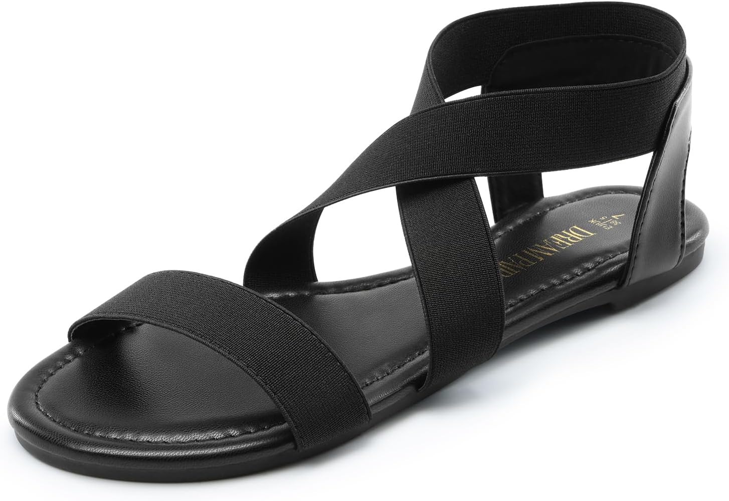 Dream Pairs Women’s Flat Sandals, Elastic Ankle Strap Gladiator