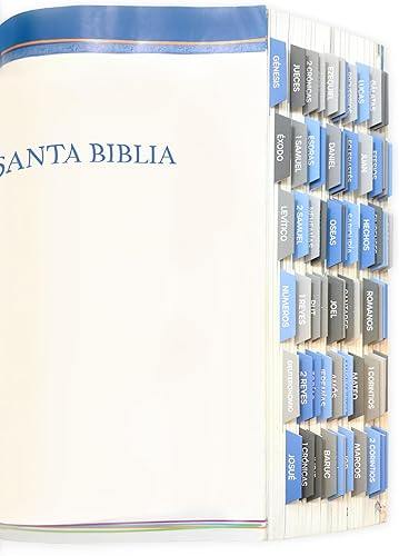Pestañas para Biblia Católica, en español. Catholic Bible Tabs, en español (azul y gris)