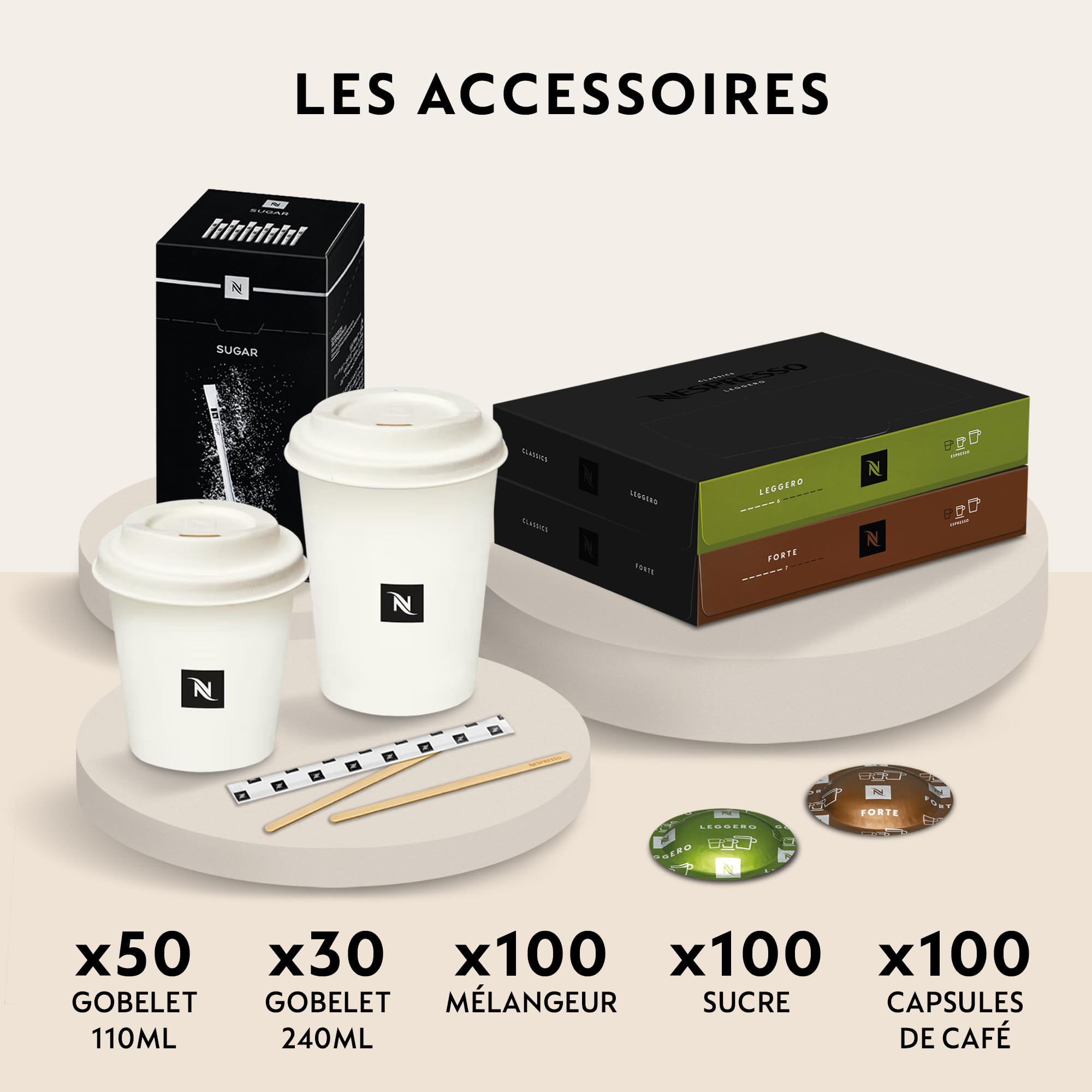 Nespresso for Business -Bundle CAFE A EMPORTER Gobelets papier recyclé