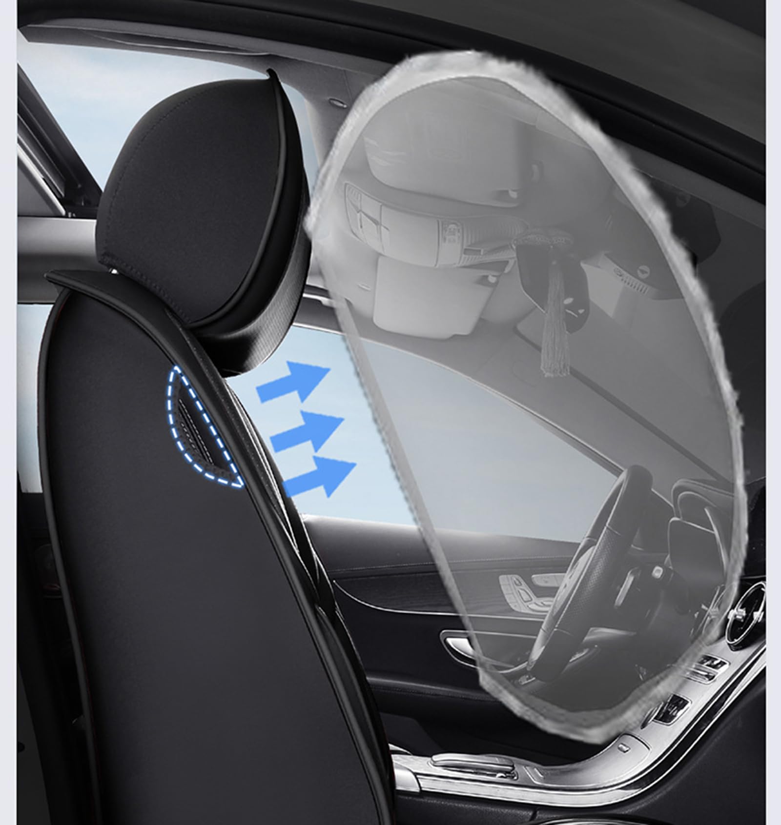 Coprisedili per Auto in Pelle a Copertura Totale Set Completo, | Auto, pick-up SUV, cuscino per seggiolino auto, coprisedili per 5 posti