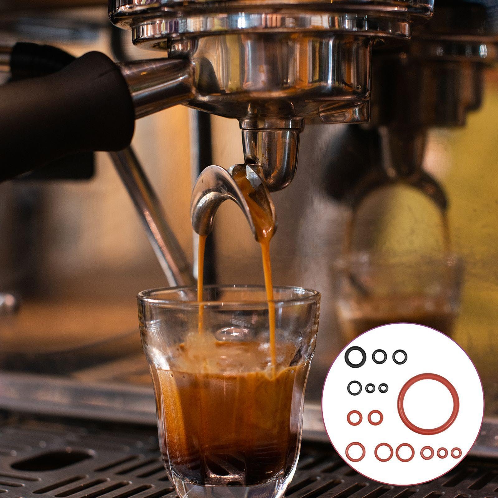 Junta Tórica de Silicona 45 Piezas para Válvulas de Vapor, Anillo de Sellado de Máquina de Café
