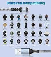 Vista 6 de Garmin - Cable cargador de reloj 2 unidades, 4 pies compatible con Garmin Fenix 5 5S 5X 6 6S 6X Plus Pro 7 7S 7X, Forerunner 945 45 45S 245 Music