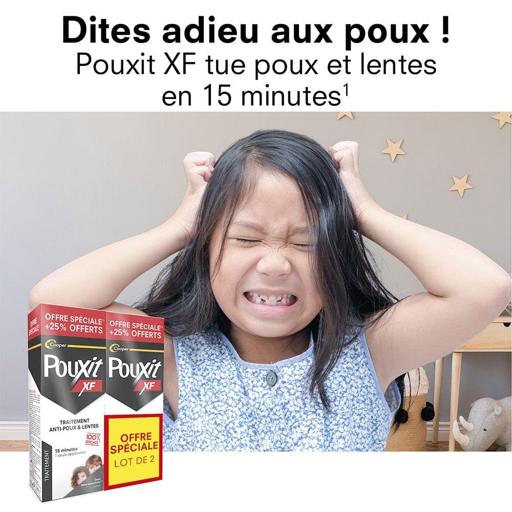 Pouxit XF Traitement Anti-Poux & Lentes Lot de 2 x 250 ml