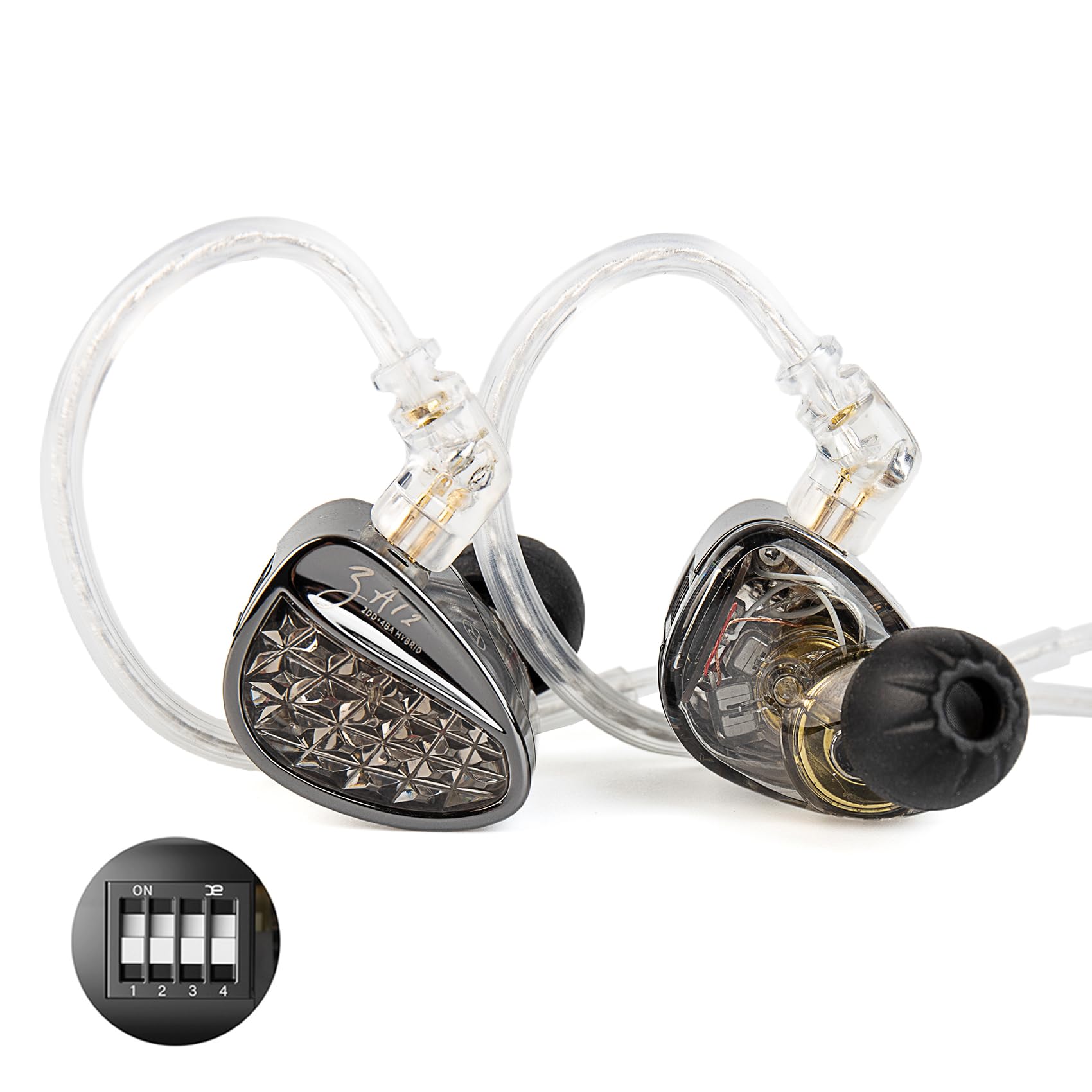 Amazon.com: KZ ZA12 in Ear Monitor, 2DD+4BA Hybrid Wired Earbuds