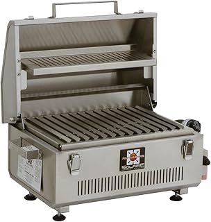 review Solaire SOL-IR17BWR Anywhere Portable Infrared Warming Rack Gas Grill, Stainless Steel