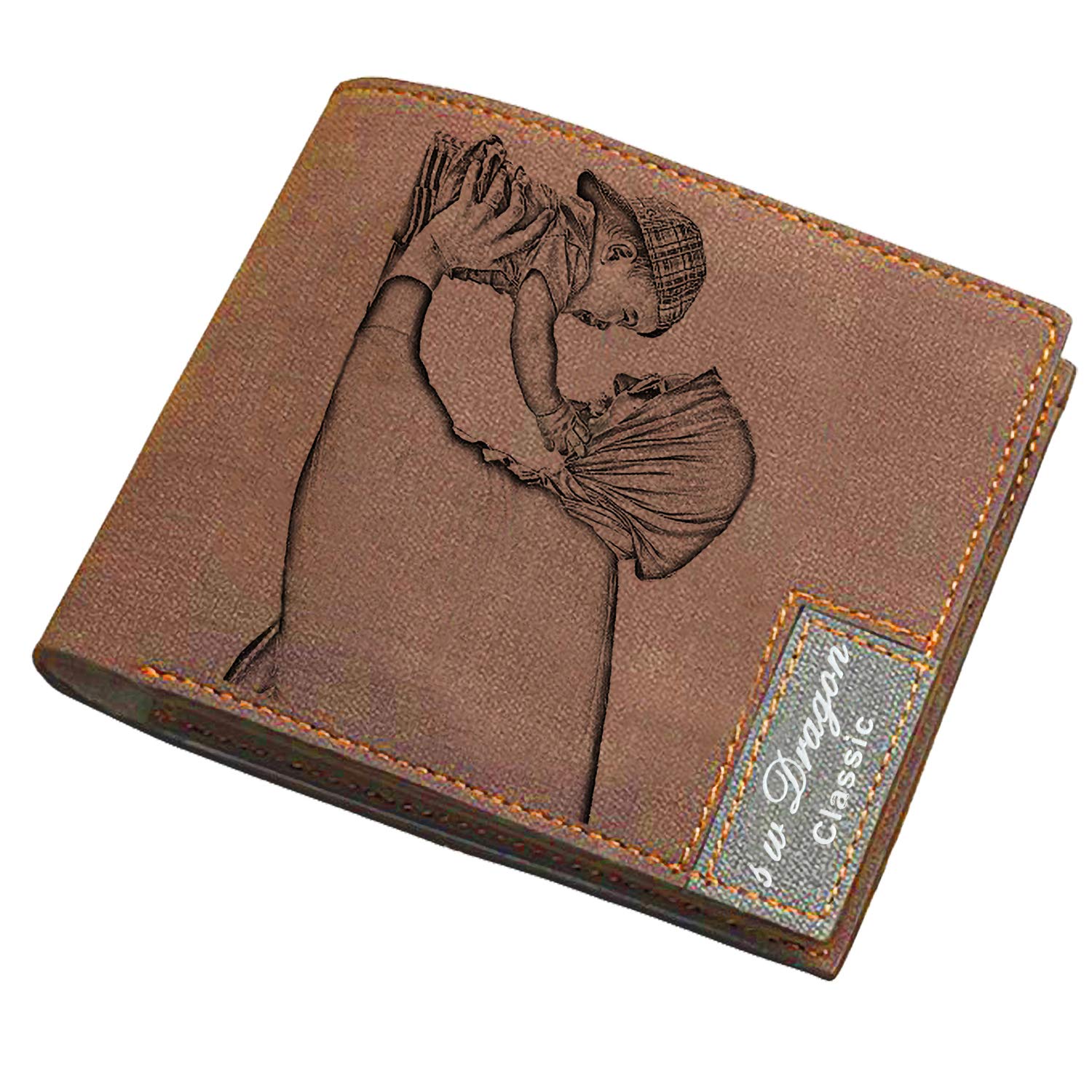 Personalized Wallets for Men,Custom Photo Wallet Engraved Father's Day Gifts