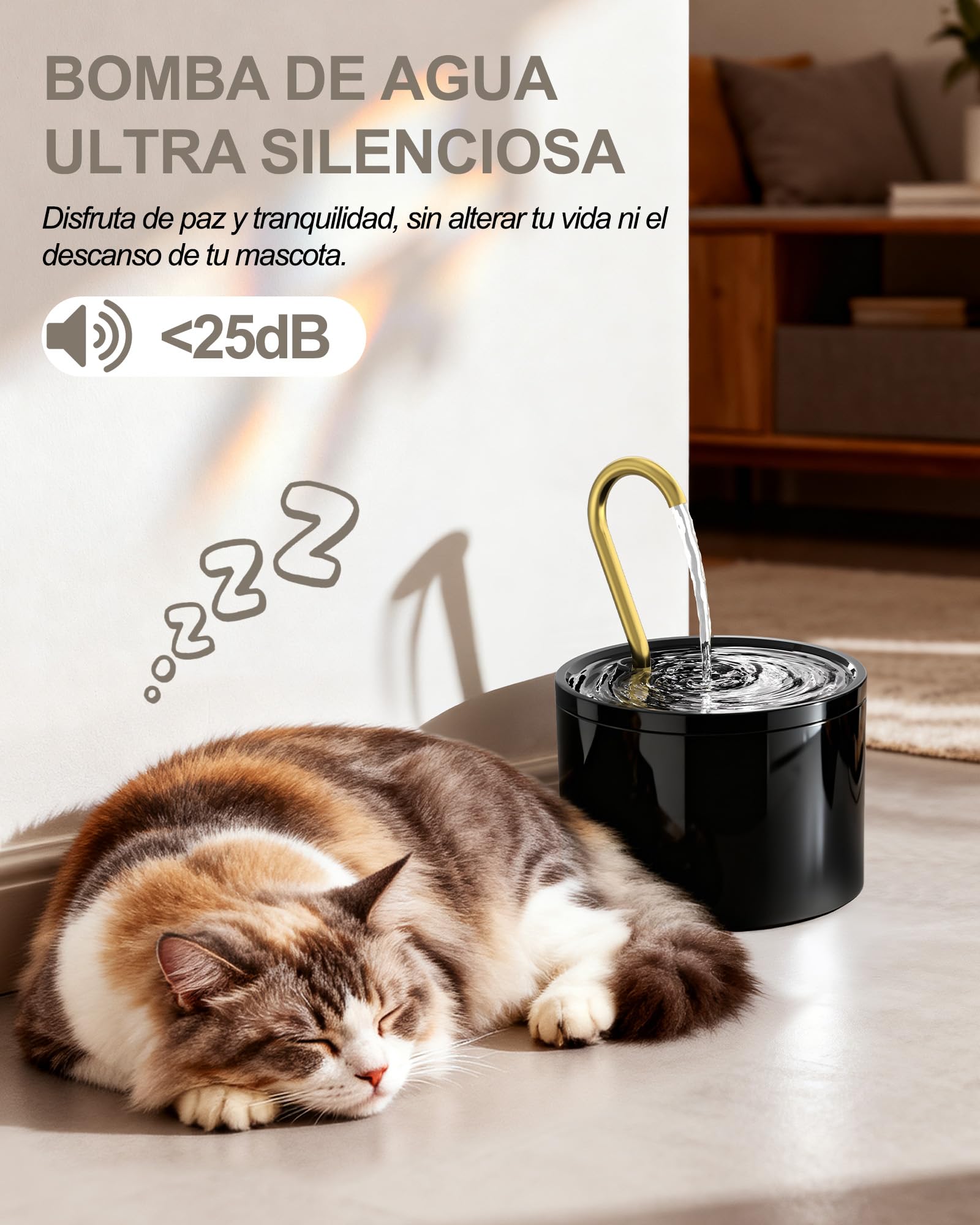 Kittyspout Fuente de Agua en Cerámica – 1.2L, con Bomba Ultra Silenciosa, 3 Niveles de Flujo, Sin BPA, Incluye 2 Filtros, Ideal para Gatos y Perros Pequeños – Negro | Con 3 niveles de agua y tubo de cobre, fuente silenciosa para gatos y perros pequeños