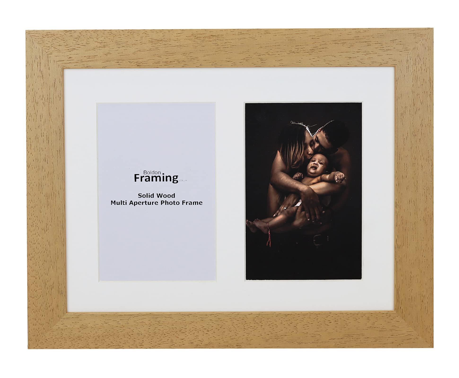 Boldon Framing REAL WOOD Square Multi Aperture Photo Picture Frame Instagram Wide Collage