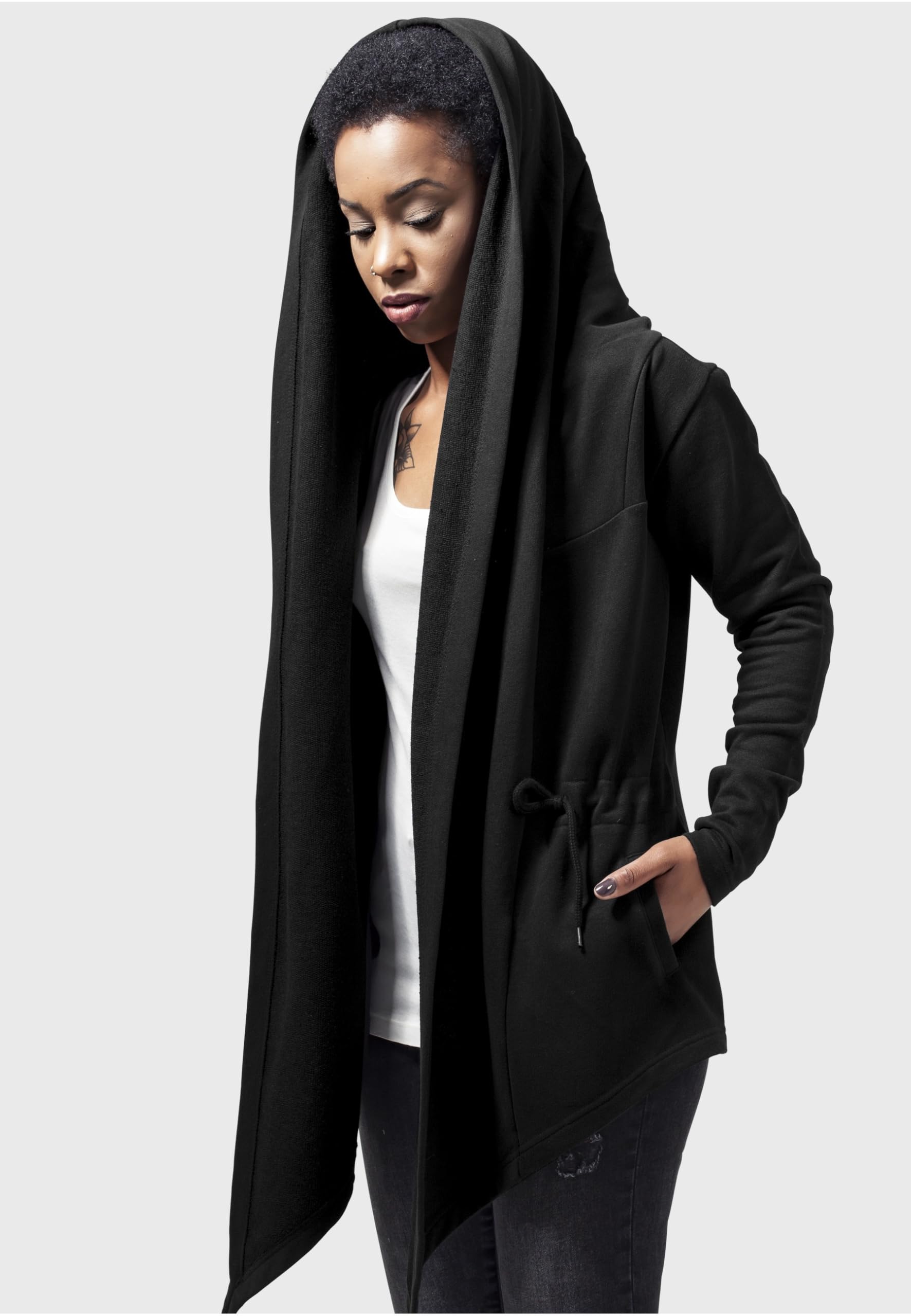Urban Classics Hooded Cardigan con Cappuccio Donna