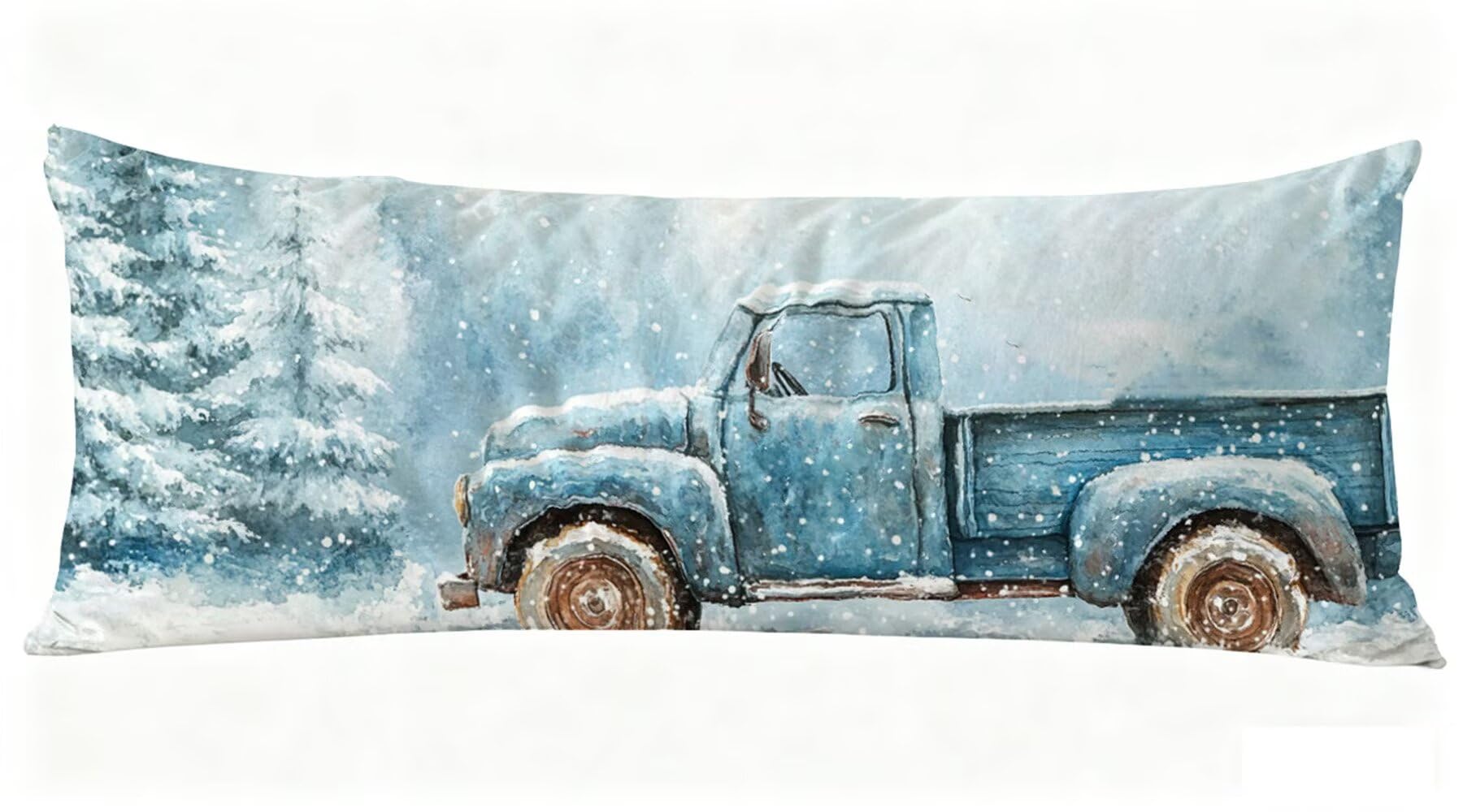 Poszewka na poduszkę do spania na boku, w dżungli, 1 szt., 50 x 180 cm, długa, z zamkiem błyskawicznym, długie poszewki na poduszki, do karmienia, ciąży, dla osób śpiących na boku (niebieska) J0-1086