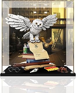 Acrylic Display Case for Model 76391 Hogwarts Hedwig,Dustproof Transparent Display Cabinet with Background(Display Cabinet Only, Without Building Blocks Model) 3mm