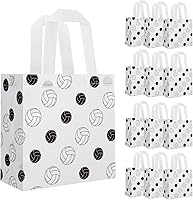 Hxezoc 12-Pack Reusable Volleyball Gift Bags with Handles - Durable Non-Woven Party Favor Bags for Birthdays & Sports Themes
