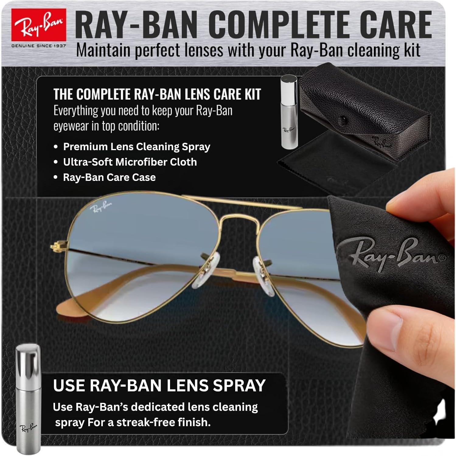 Ray-Ban RB3025 AVIATOR GRADIENT Pilot Shaped Sunglasses for Men & Women with Official RAYBAN Eyewear Kit