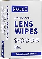 Vista 2 de Noble toallitas prehumedecidas para lentes envueltas individualmente, toallitas de limpieza de lentes y pantallas, ideales para lentes, teléfonos