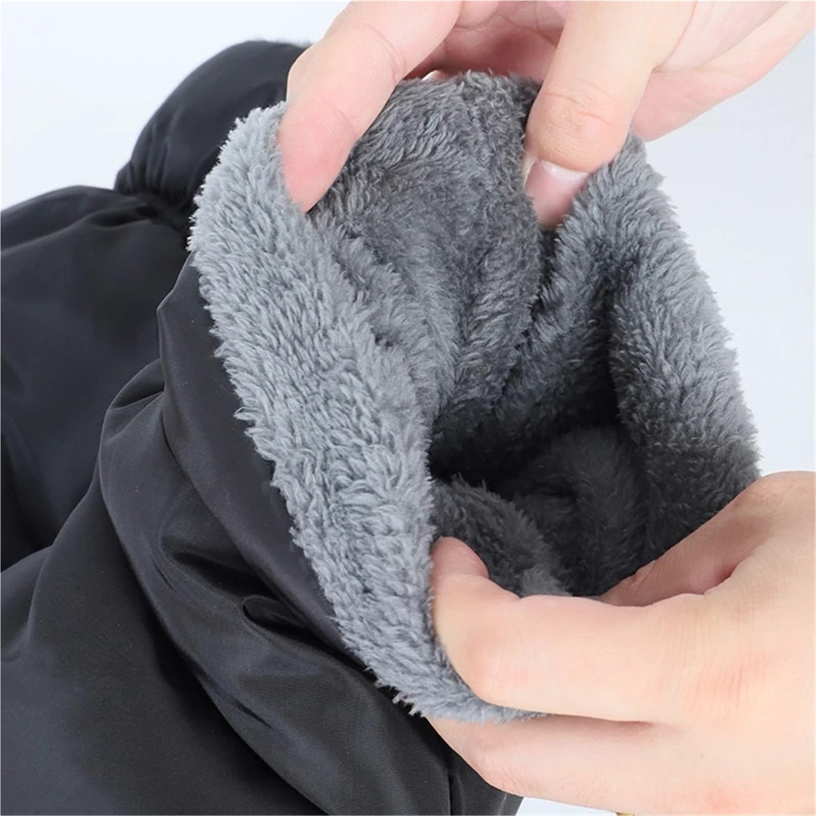 Guanti Passeggino Scaldamani for passeggino, guanti invernali spessi e caldi, resistenti all'acqua, accessori universali(Black)